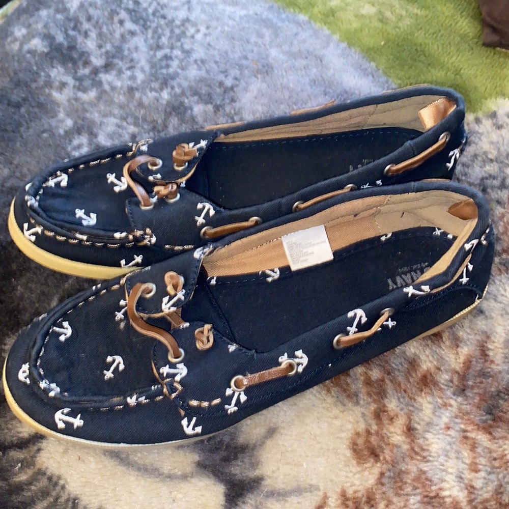 Old Navey anchor print loafers - Picture 2 of 7